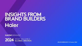 Insights from Brand Builders  Zhou Yunjie Chairman of the Board amp CEO Haier Group [upl. by Eniamrahc233]