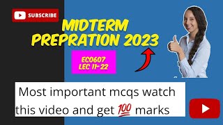 Eco 607 midterm preparationpartiimost important mcqs 2023maths with Iqra hafsa [upl. by Eirehc]