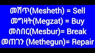 Easy Amharic Words For BeginnersVerbs In The Infinitive Form Easy Amharic Lesson [upl. by Poore18]