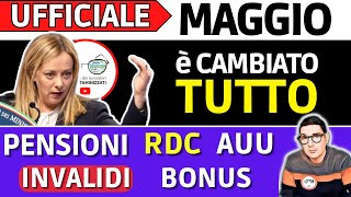 🔴 UFFICIALE MAGGIO 16 CAMBI SUBITO➡ ASSEGNO INCLUSIONE STIPENDI AUMENTO INVALIDI RDC PENSIONI [upl. by Inglebert124]