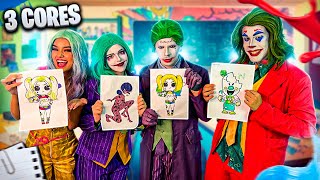 DESAFIO COLORINDO COM 3 CORES COM A RAPINA JOKER CORINGA E LADY JOKER ÀS 3 AM [upl. by Victorie]