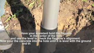 telescoping flagpole installation [upl. by Marvin]