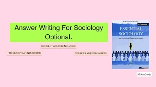 ANSWER WRITING FOR SOCIOLOGY OPTIONAL  UPSC  MAINS [upl. by Ahsrop]