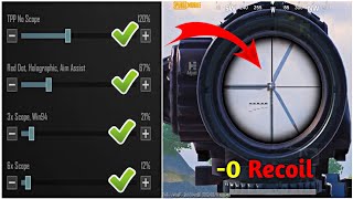 Pubg mobile sensitivity settings🔥new zero recoil sensitivity  code ☑️ [upl. by Morgen]