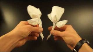 The Origami Paper Napkin Rose Another Simple Creation [upl. by Norted]