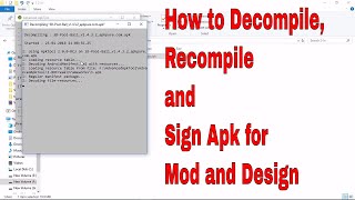 فك التشفير واعادة التجميع لتطبيقات apk باستخدام apktool [upl. by Jacoba]