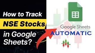 How to Get Live NSE Stock Data in Google Sheet amp Excel Sheet with Buy and Sell Signal  AUTO UPDATE [upl. by Novrej]