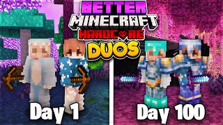 We Survived 100 Days In DUO BETTER MINECRAFT Heres What Happened [upl. by Aleekat]