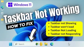 Windows 11 Taskbar Not Working [upl. by Mattox]