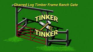 Building a Ranch Style Farm Gate out of logs using an age old method for preserving the wood [upl. by Ecitnerp579]