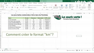 Excel  Comment créer un format Km dans une cellule [upl. by Dion763]