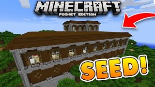 WOODLAND MANSION at SPAWN Seed Minecraft PE Pocket Edition [upl. by Ades]