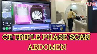 CT SCAN Triple phase Abdomen Contrast Scanning process  Live CT Scan of Triphasic Abdomen ctscan [upl. by Kamilah]