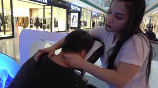 ASMR Female Chair Massage  Back Massage  Neck Massage  Body Massage l [upl. by Kin]