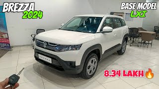 Maruti Brezza Lxi 2024 ❤️  New Brezza Base Model  मात्र ₹ 834 लाख में 4 स्टार Suv  Review [upl. by Jaime]