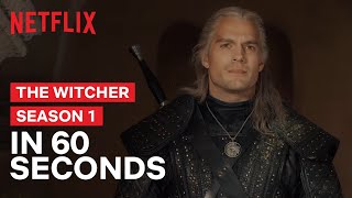 The Witcher Season 1 Recap In 60 Seconds  Henry Cavill Anya Chalotra  The Witcher  Netflix India [upl. by Pachton781]