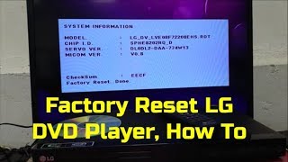 Factory Reset LG DVD Player How To [upl. by Kery]