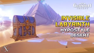 Invisible Labyrinth Hidden Luxurious Chest  Hypostyle Desert  Genshin Impact [upl. by Livingstone]