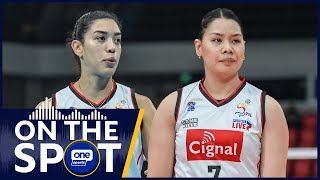 Cignal’s MJ Perez Ces Molina reflect on their performance vs ZUS Coffee  OSOnTheSpot [upl. by Relyuhcs]