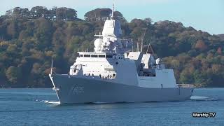 ROYAL NETHERLANDS NAVY HNLMS EVERTSEN F805 LEAVES DEVONPORT AT RUSTY ANCHOR  29th October 2018 [upl. by Clellan]