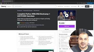 Course AnnouncementComplete Python With DSA Bootcamp  LEETCODE Exercises [upl. by Ahsekat195]