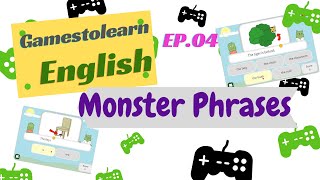 GamestolearnEnglish Ep04 ตอน เกม Monster Phrases [upl. by Laoj]