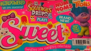 SWEET Magazine No 1  Barbie Squinkies do drops Shopkins Num Noms and Trolls [upl. by Konstantin626]