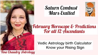 February 2024 Horoscopes Predictions for all 12 Ascendants Vedic Astrology [upl. by Nirat94]