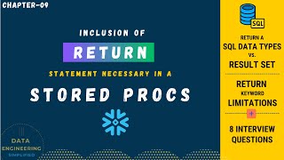 Stored Procedure  How To RETURN A ValueExpressionTable  Snowflake Stored Procedure  Ch09 [upl. by Ekrub777]