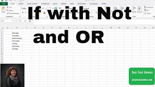 If with Not and OR in Excel [upl. by Kremer210]