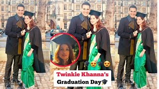 Twinkle Khanna graduates With Masters Degree Akshay celebrates his wifes academic success 🎉 🎊 [upl. by Toland]