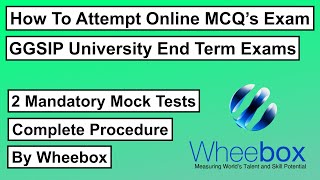 How To Attempt Online MCQ’s Exam GGSIPU End Term Exams  Mock Tests  By Wheebox Official [upl. by Ewold]