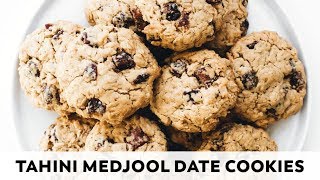 Tahini Medjool Date Chunk Cookies  vegan glutenfree oilfree [upl. by Sima]