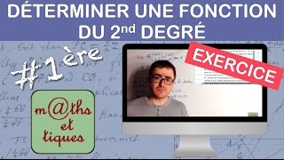 EXERCICE  Résoudre une inéquation en étudiant le signe dun trinôme 1  Première [upl. by Oirramed]