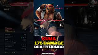 Tekken 8 Kuma 175 Damage Death Combo [upl. by Bazar]