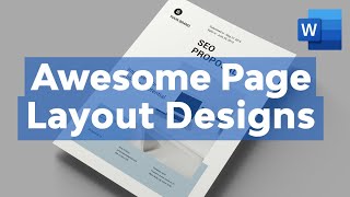 Make Awesome Page Layout Designs in Microsoft Word [upl. by Newman340]