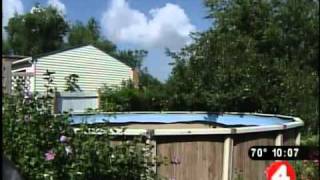 Family in pool when sinkhole opens up [upl. by Marsha564]