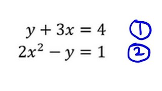 Simultaneous Equations Quadratic and Linear [upl. by Wilburt869]