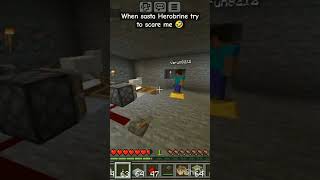 When Herobrine try to scare me🤣☠️ minecraft memes minecraftmemes gaming funny sastaHerobrine [upl. by Debra920]