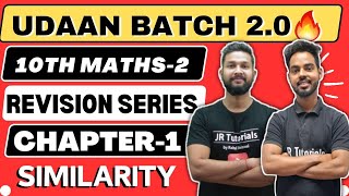 10th Maths 2  Chapter 1  Similarity  One Shot Live Revision  Udaan Batch 20🔥 [upl. by Newbold186]