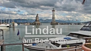 Bodensee  Lindau eine wunderschöne Altstadt mit Cafès und schönen Lädchen [upl. by Orhtej172]