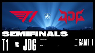 JDG vs T1  Game 1  SEMIFINALS Stage  2023 Worlds  JDG Intel Esports Club vs T1 2023 [upl. by Dene]