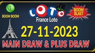 27112023 French 549 Prediction Today winning prediction for France Lotto French lotto prediction [upl. by Niknar]