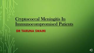 Cryptococcal Meningitis In Immunocompromised Patients [upl. by Swart]