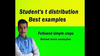 How to solve students t distribution best examples [upl. by Nnayhs649]