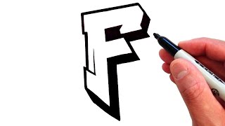 How to Draw the Letter F in Graffiti Style  EASY [upl. by Jezebel]