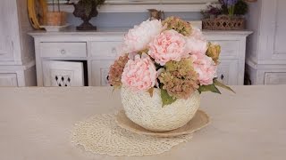 Simple Peony Table Flowers Arrangement [upl. by Rinna]