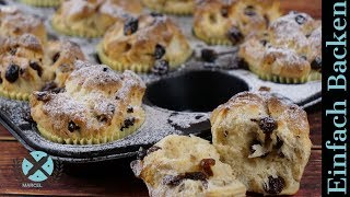 Christstollen Muffins  Mini Christstollen selber backen [upl. by Noslen]