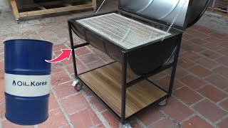 BUILD BBQ SMOKER FROM DISCARDED BARREL [upl. by Eltsirc]