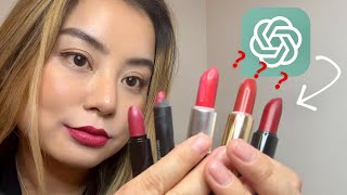 HOW TO FIND THE PERFECT COLORED LIPSTICK WITH CHATGPT AI 💄 is it accurate 👀 [upl. by Joliet471]